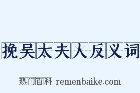 挽吴太夫人反义词是什么意思的图片